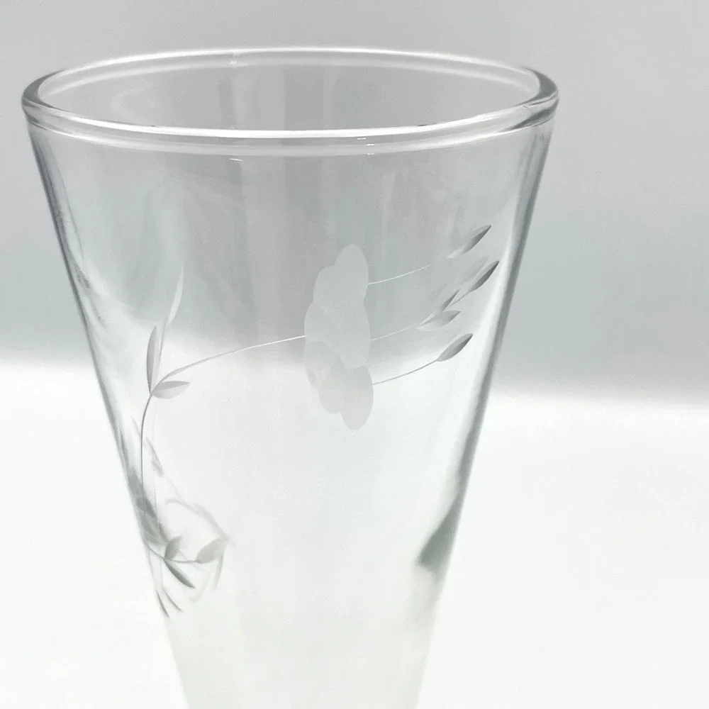Vtg Princess House Heritage Crystal Pilsner Glass 7.5